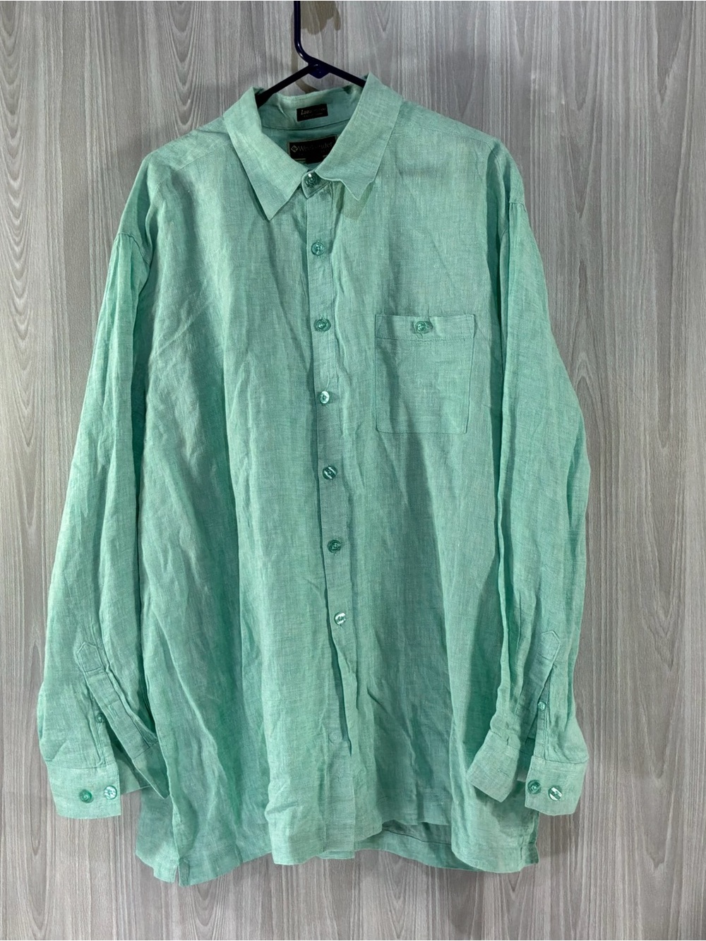 Weekender Men's 2XL Green Heather Casual Button Shirt Linen Beachy Luau Outdoor